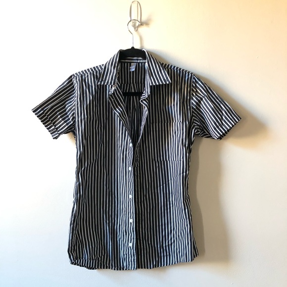American Apparel Tops - American Apparel Striped Short Sleeve Button Down